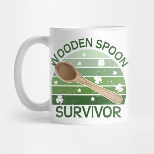 Wooden Spoon Survivor Funny St Paddys day Design Mug